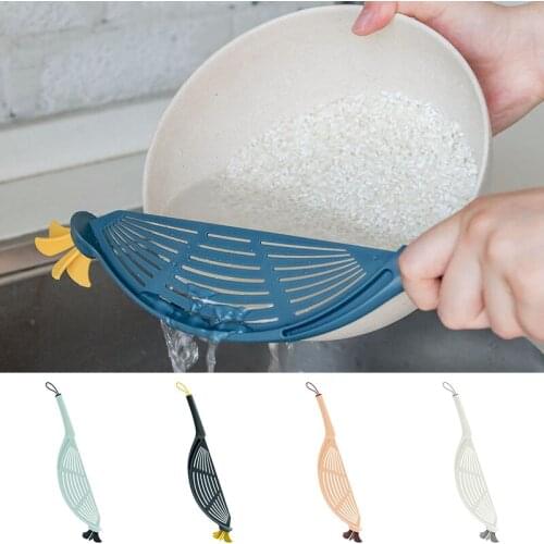 Water Extractor Rice Washing Brush Multifunctional Drainer Rice Washing Spoon Rice Washing Sieve Kitchen Water Filter Tool