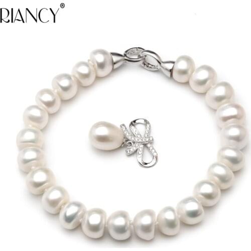Fashion white Freshwater Pearl Bracelet Natural Pearl Jewelry for Women,925 sterling silver Jewelry Bracelet Best Gift