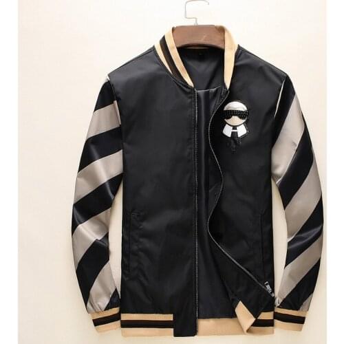 Rib New 2020 Men Sleeve Classic stripes drilling Diamonds High couple Baseball Coats & Jackets Abstract digital coat Motor #M87