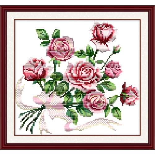 Joy Sunday Engagement of Love Crafts Cross Stitch Printed Patterns11&14CT Printed Cross Stitch on Canvas Chinese Embroidery Sets