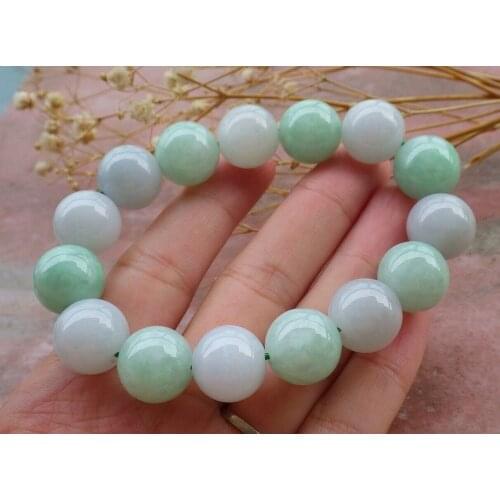Natural Emerald beads10mm Bracelet Elastic Bangle Charm Jewellery Fashion Hand-Carved Man Woman Luck Gifts Amulet AAA