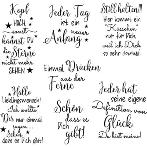 German stamp Clear Stamp for Scrapbooking Transparent Silicone Rubber DIY Photo Album Decor A133