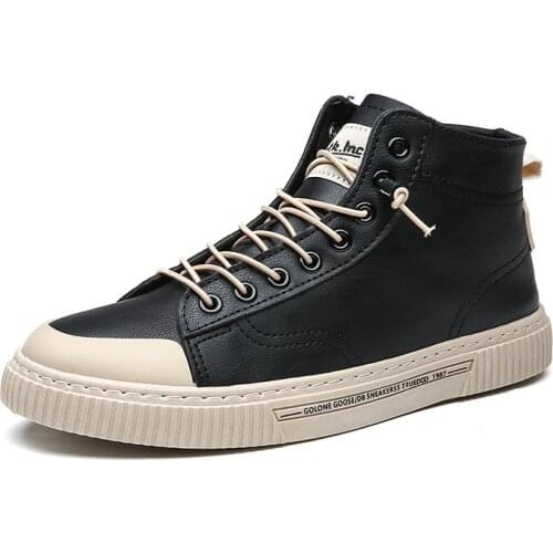 New Mens Shoes All-Match Breathable Sports Shoes Trend High-Top Casual Flat Shoes Lightweight Martin Boots Summer Trendy Shoes