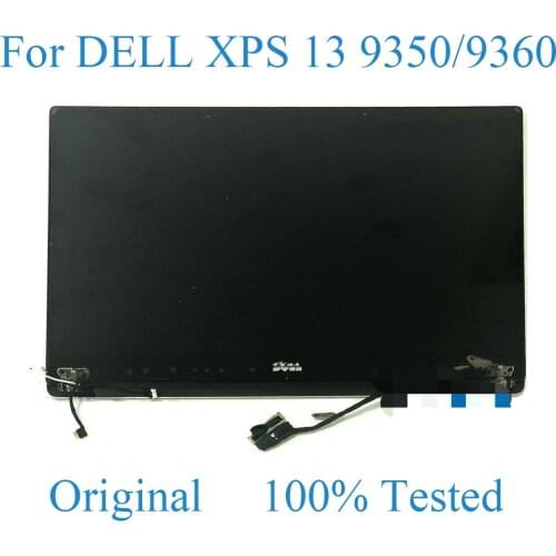 Original For Dell XPS 13 9350 9360 LCD Touch Screen Assembly 1920*1080 And 3200*1800 07TH8V P54G P54G002 Silver