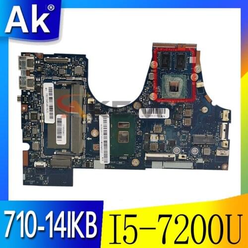 Applicable to YOGA 710-14IKB notebook motherboard 80V4 NOK I5-7200U 2G FRU 5B20Q75209 5B20Q75207 5B20M14177 5B20M14144