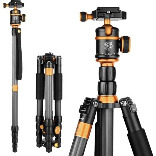 QZSD Q888C Lightweight Tripod For Digital Video DSLR Camera Stand Monopod With Quick Release Tripode Action Camera Accessories