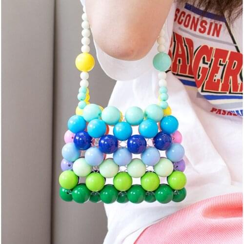 Rainbow Macaroon Beads DIY Material Set for Mini Bag Handbag