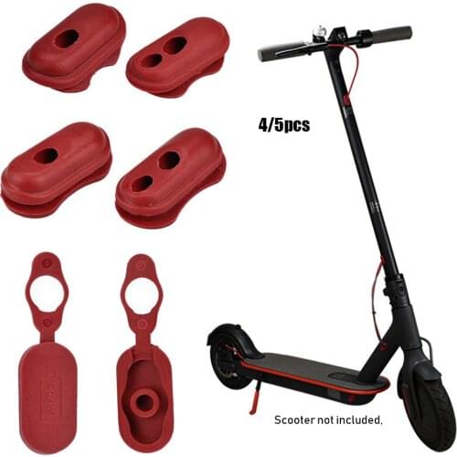 4/5 PCs Rubber Red Color Charge Port Cover Dust Plug Case for XIAOMI M365 Electric Scooter Skateboard Parts