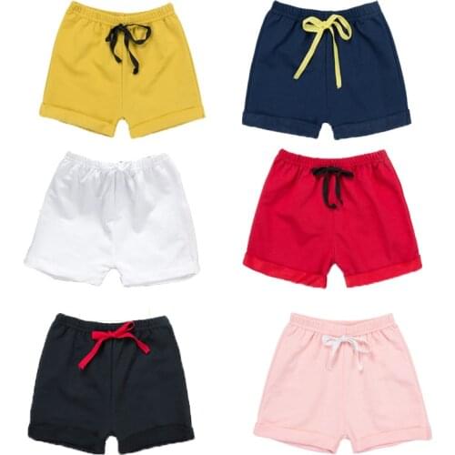 Girls Shorts Summer Shorts for Boys Cotton Kids Shorts Children Beach Shorts Clothes Toddler Baby Clothing Elastic Pants