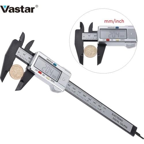 Vastar 150mm 100mm Electronic Digital Caliper 6 Inch Vernier Caliper Gauge Micrometer Measuring Tool Digital Ruler with Battery
