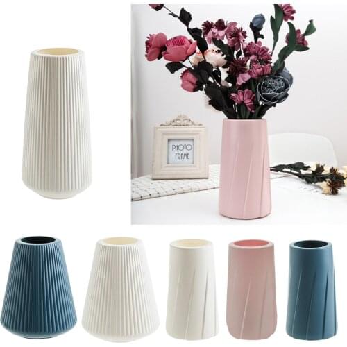 Modern Decor Plastic Vase Home Flower Arrangement Ornament, Nordic Style