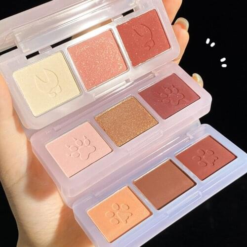 Tri-color eye shadow portable eyebrow powder palette female beauty cosmetics eyebrow makeup set eyeshadow eyeshadow palette