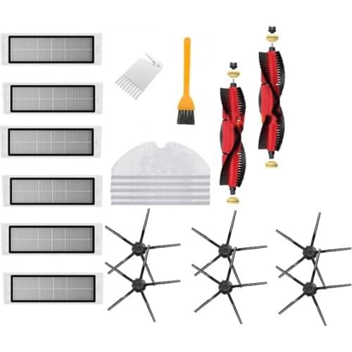 21Pcs for Xiaomi Roborock S5 Max S6 Accessories Vacuum Cleaner Parts Washable HEPA Filter Roller Brush Side Brush Mop