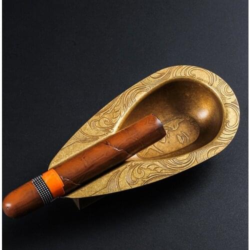 Metal Pocket Cigarette Cigar Ash Tray Retro Titanium Cigar Ashtray Travel Ashtray Smoking Gadget Cigars Accessories Home Decor