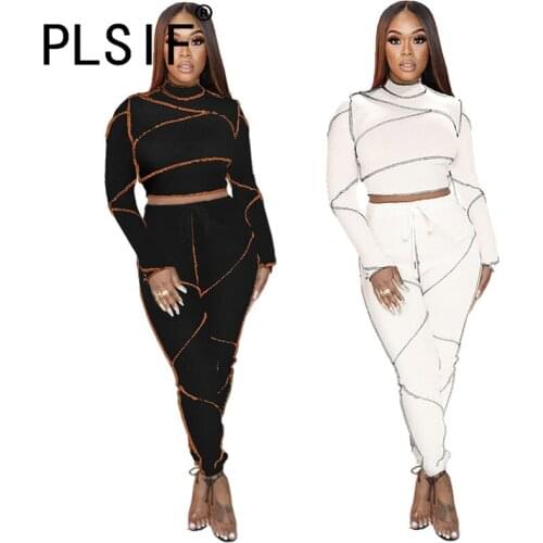 New Style Women Set Solid Color Crop Top And Pencil Pant Suit Female Casual 2 Pieces Tracksuits