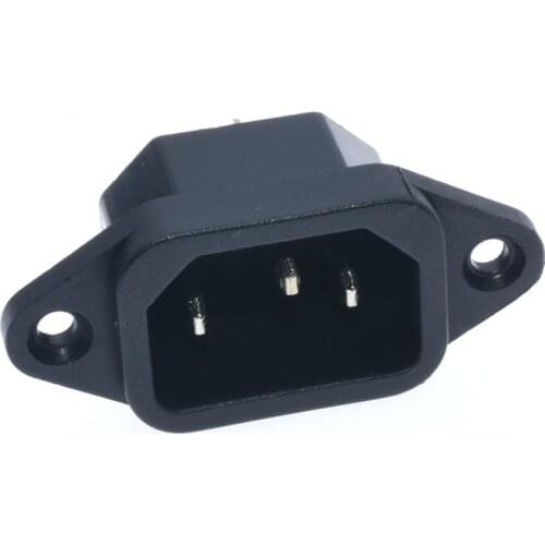 10PCS AC 250V 10A IEC 320 C14 Male Screw Mounted Inlet Power Socket