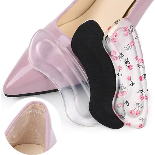 3Pairs New Sale Silicone Foot Care Insoles Inserts Shoes Liner Gel Pads Women Strip Heel Stick Massage Pedicure Feet Protector