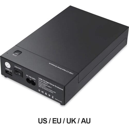 396U3 External Hard Drive Enclosure USB 3.0 to SATA III Lay Flat Hard Drive Docking Station for 2.5 3.5 inch HDD SSD Box