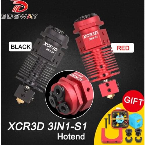 3DSWAY 3D Printer Parts 3 in 1 out Hotend Kit Switching Color 0.4/1.75mm Filament J-head Hotend for Titan MK8 Orbiter Extruder