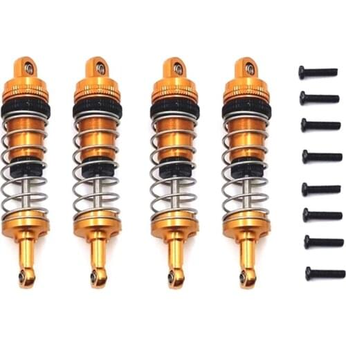 4Pcs Adjustable All Metal Shock Absorbers Damper for Wltoys 144001 124019 124018 RC Car Upgrade Parts Accessories