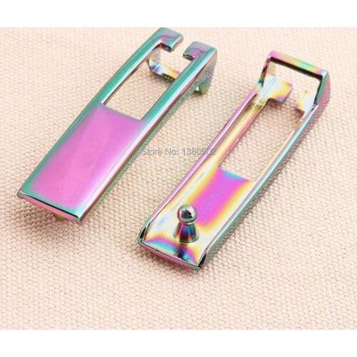 6pcs/lot rainbow color alloy zipper sliders zipper heads Belt Buckle for bag garment accessories Sewing tool