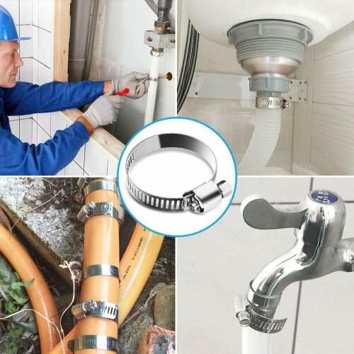 60 Assorted Hose Clamp Set. Fuel. Water. Hose. Top Quality! SIZES 8-38MM