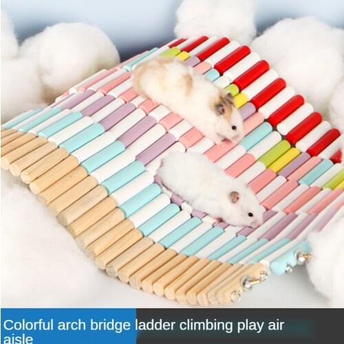 Hamster Deformable Arch Bridge Hamster Fence Golden Bear Toy Colorful Stairs Hamster Cage Landscaping Supplies Small Pet Fence