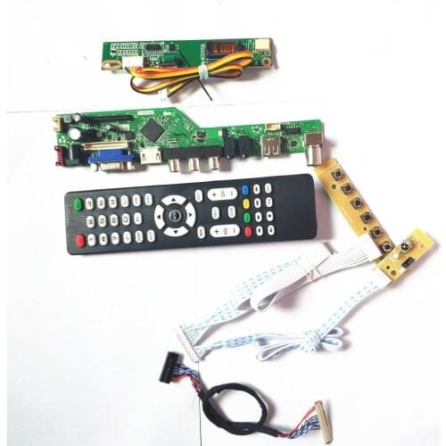 For LP171WX2-A4K8/A4K9 LCD Remote+Inverter+keyboard VGA HDMI-Compatible AV USB RF 1CCFL 30Pin LVDS TV53 controller board