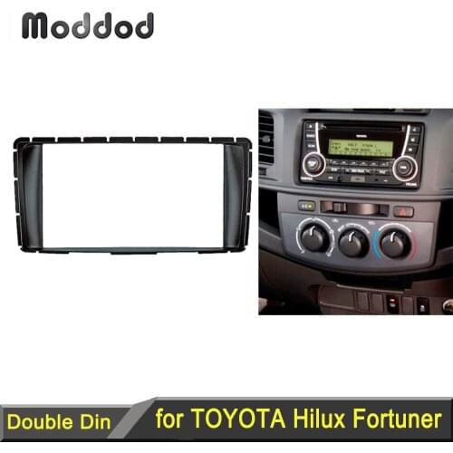 Double Din Stereo Panel for Toyota Hilux 2011+ Radio Fascia DVD Dash Installation Mount Trim Kit Face Plate Frame Bezel