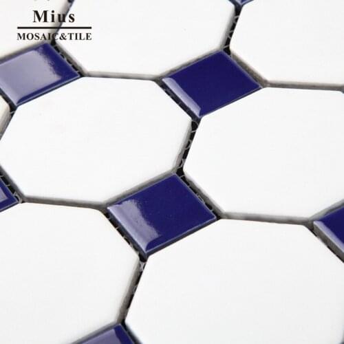 Blue mix ceramic mosaic tile bathroom design