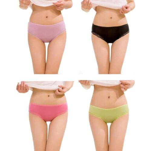 Cotton panties multi-color womens panties comfortable underwear women-friendly mid-rise briefs L XL CYHWR