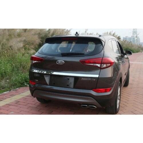 For Hyundai TUCSON TL CHROME REAR trunk cover suitcase cover TRIM back loading door handle molding automobile modeling