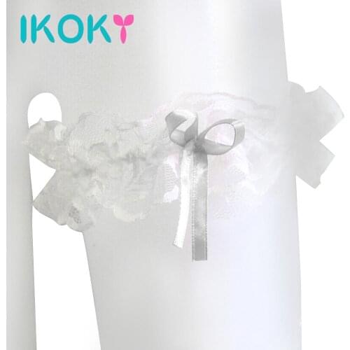 IKOKY Sex Suspenders Leg Harness Women Bow Leg Ring Sexy Lace Floral Garter Punk Garter Belt Sex Toys for Women Adult Games