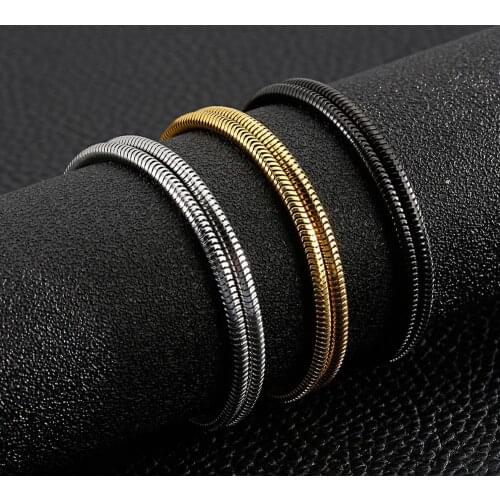 3mm Big Round Snake Chain Stainless Steel Classic Fashion Jewelry Chains
