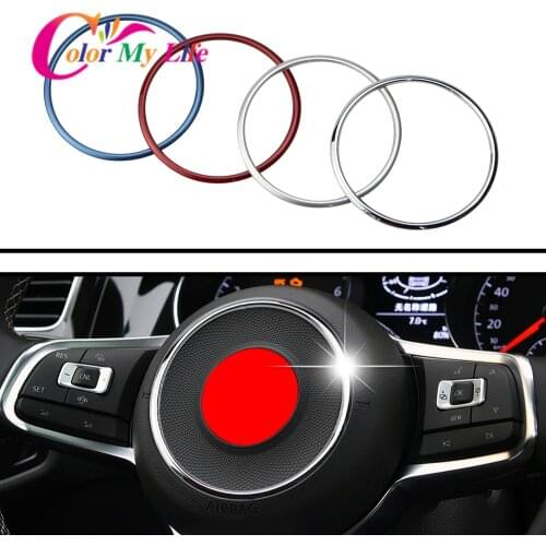 ABS Car Steering Wheel Ring Center Cover Trim Sticker Decoration Accessories for Kia KX Cross K2 2014 - 2018 2019 Accessories