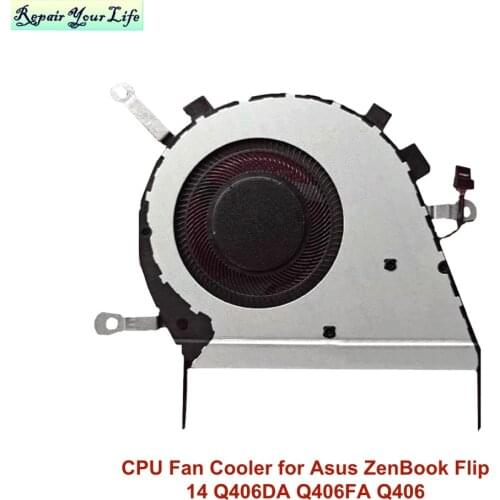 Genuine CPU Fan Cooler for Asus ZenBook Flip Q406DA Q406FA Q406 UX462 PC CPU Cooling Fans Radiator 13NB0KX0P01011 DFS5M325063B18