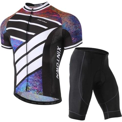 Mens Bicycle Clothes Short Sleeve Summer Pro Team Cycling Jerseys Gel Pad Bike Quick Dry Tops+Shorts Set