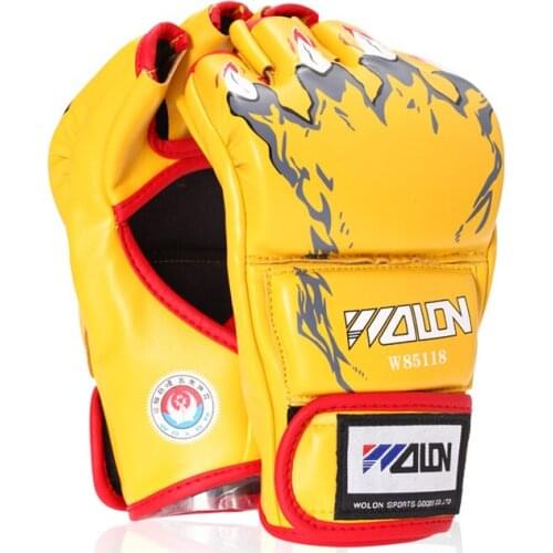 New Arrival MMA PU Boxing Gloves Training Gloves Half Finger Muay Thai Kick Fighting Gloves