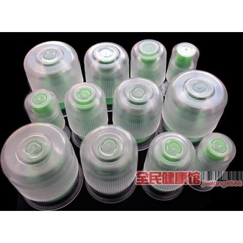 Transparent vacuum cupping device 12 tank suction cups magnetic therapy cupping glass free shipping