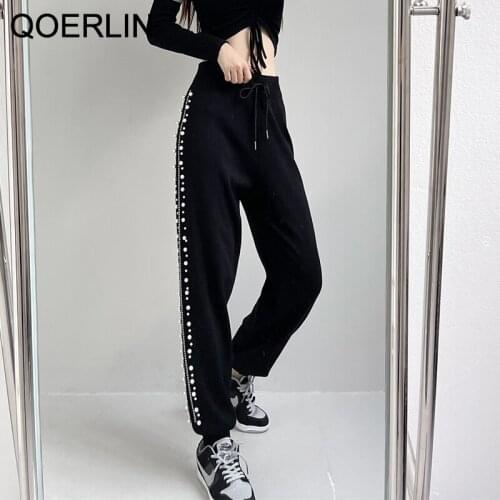 Женские трикотажные брюки QoerliN China At AliExpress