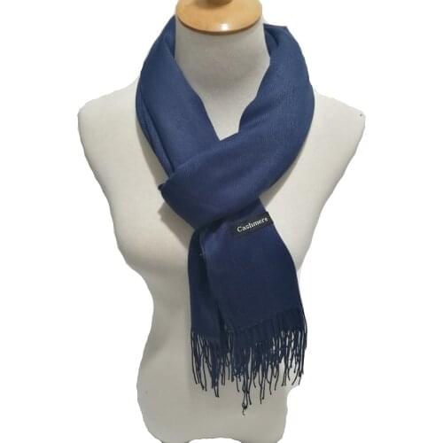 2020 Spring New Luxury Brand Men Cashmere Scarf Plain Solid Color Pashmina Shawls Scarves Man Plus Size 200cm