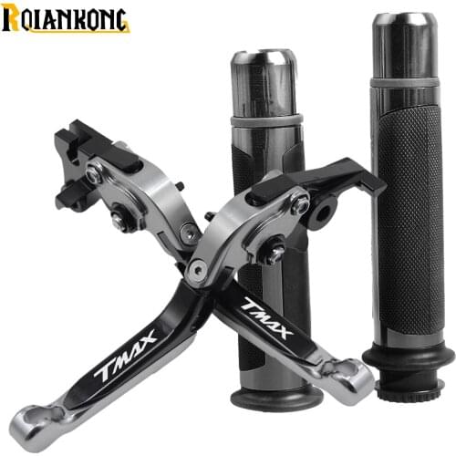 CNC Motorcycle Brake Folding Extendable Clutch Levers Handlebar Hand Grips for yamaha TMAX 500 TMAX 530 2008-2018 2016 2015 2014