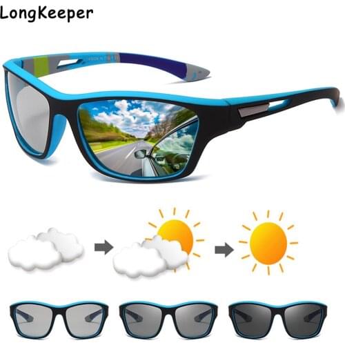 Photochromic Sunglasses Men Polarized Chameleon Glasses Male Driving Sun glasses Women Sports Goggles Change Color Eyewear UV400
