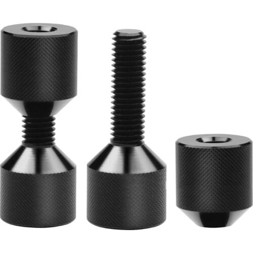 1-1/8" Two Hole Pins Set Handy 6061 Aluminum Construction 2 Hole Flange Alignment Pin Anodized Black Oxide Finish M17E