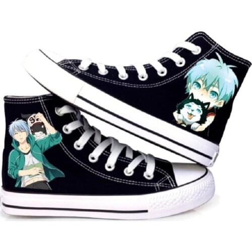 Unisex Anime Cos Kuroko No Basket Kuroko Tetsuya Lovers Casual Canvas Shoes plimsolls Flats shoes duck shoes Sneakers