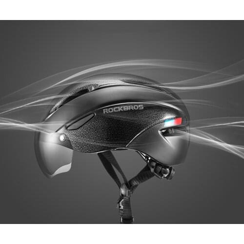 ROCKBROS Bicycle Helmet MTB Road Bike With Magnetic Netwen Goggles Adjustable Helmet Integrally-molded Colorful Men And Women