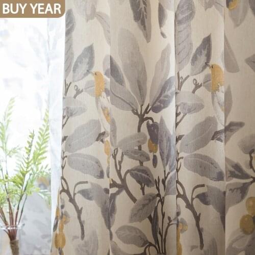 European Style Curtains for Living Dining Room Bedroom Pastoral Blackout Modern House Decoration Garden Tulle Curtains