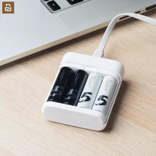 ZMI Bundle Sale 4Pcs/Lot ZMI ZI7 ZI5 AAA AA 700mAh 1800 mAh Rechargeable Ni-MH Battery Power Bank Battery Pack Mihome H30