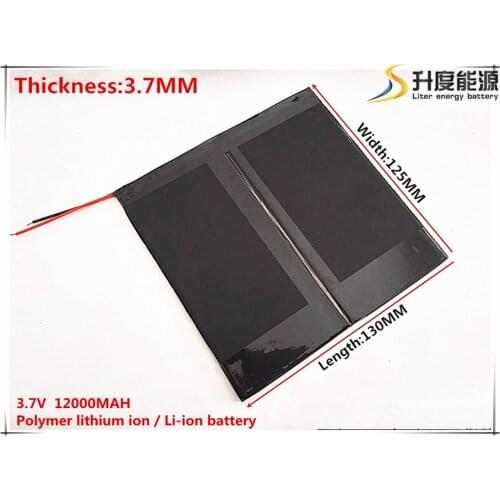 1pcs [SD] 3.7V,12000mAH,[37125130] Polymer lithium ion / Li-ion battery for TOY,POWER BANK,GPS,mp3,mp4,cell phone,speaker