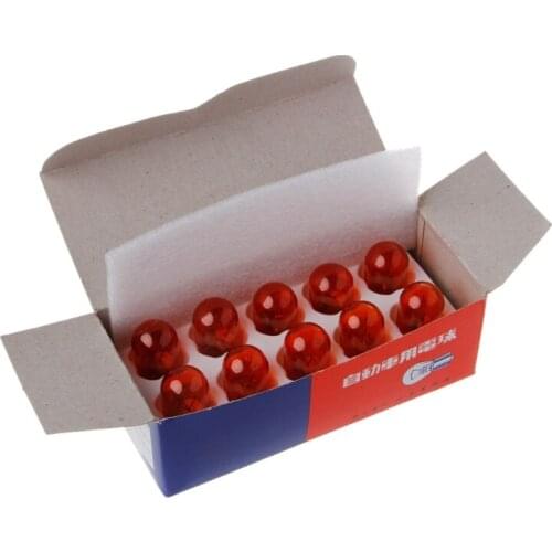 10x T20 7443 W21/5W Glass DRL Turn Signal Stop Brake Tail Light Bulb Amber Light